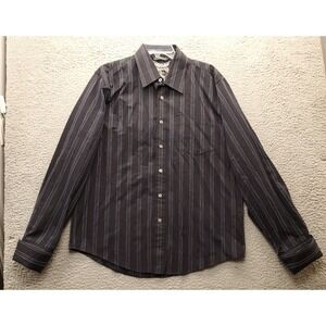 7 Diamonds Shirt Mens‎ Multi Striped Chest Pocket Long Sleeve Collar Button Down